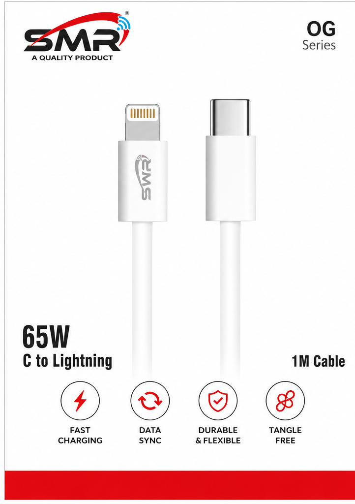 SMR OG Series 65W C to Lightning Cable