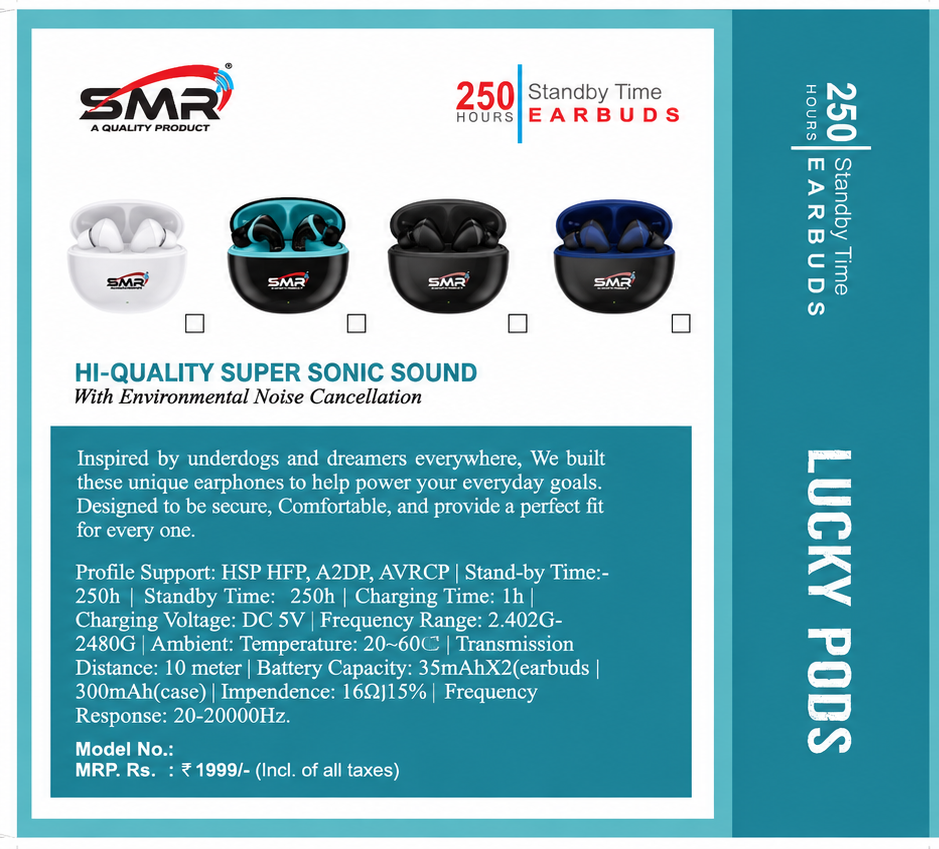 SMR Lucky Pods ENC Earbuds