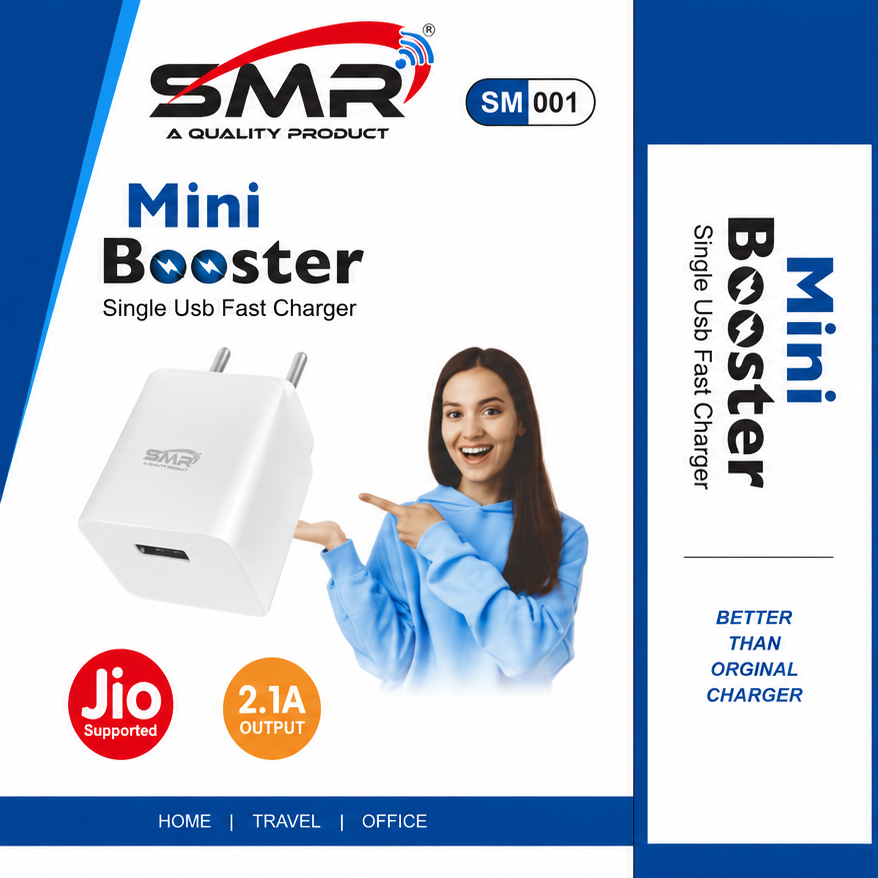 SMR Mini Booster Single USB Fast Charger
